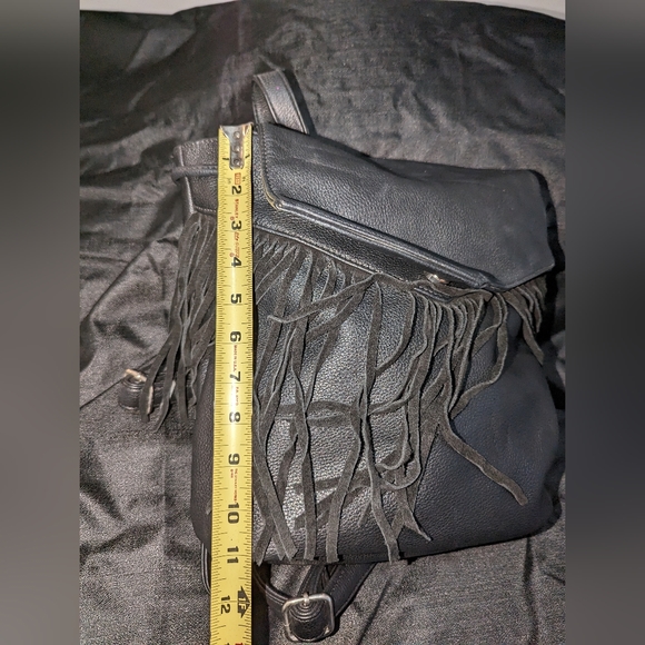 Black Fringe Backpack - Picture 11 of 11